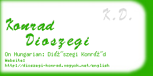 konrad dioszegi business card